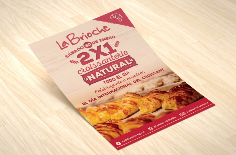 Flyer para la Brioche-Trabajos Realizados Macondo