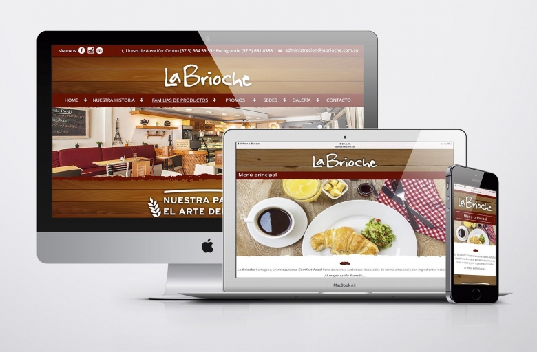 Diseño y Desarrollo Web Restaurante  La Brioche - Trabajos Realizados Macondo